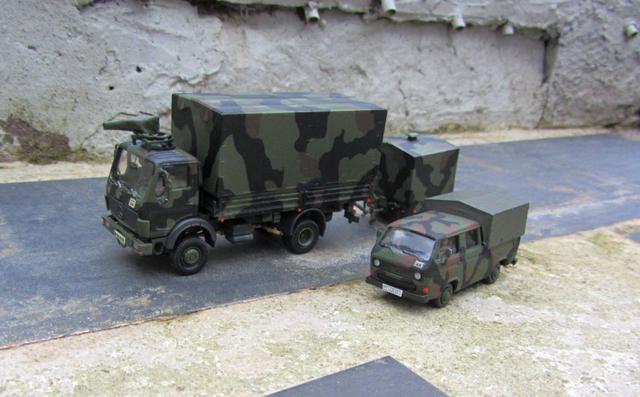 MB 1017 A 5t mil. mit Feldküche TFK 250 und VW T4 Doppelkabine Bundeswehr 1987