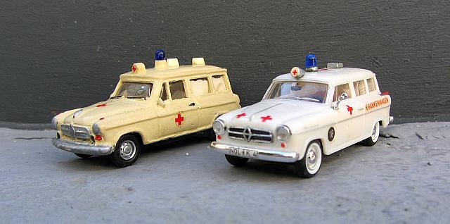 2x Borgward Isabella Kombi DRK Einsatzwagen von 1957 / 1958