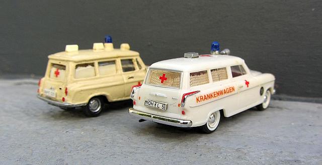 2x Borgward Isabella Kombi DRK Einsatzwagen von 1957 / 1958