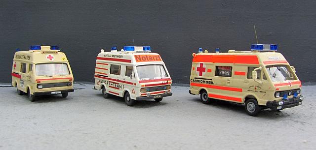 3x VW LT verschiedene Rettungswagen