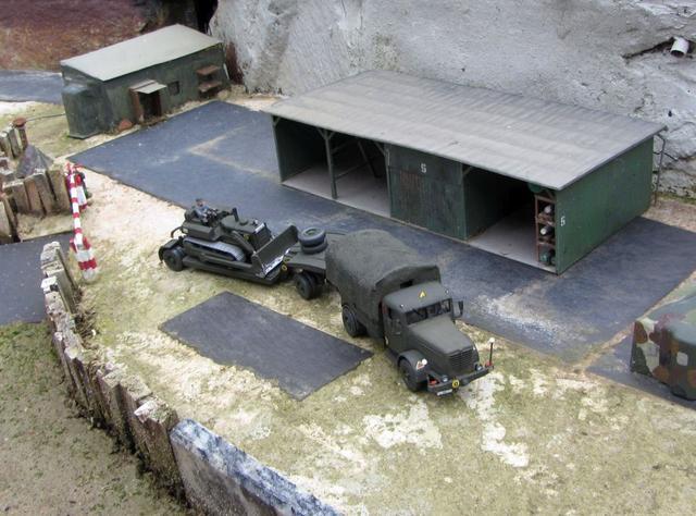 Büssing 8000 S Allrad Zugmaschine mit Seilwinde und Schwerlastanhänger 25t Bundeswehr 1956