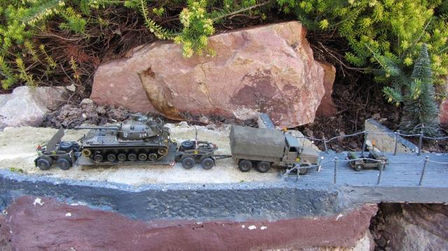 Faun 908/425 A ZgM kurz mit Schwerlastanhäger 60t und mKpz M48 GE Bundeswehr 1960