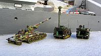 M110 A2 sFH 203mm Bundeswehr 1985 und 2 Begleitpanzer aus der M113er Serie