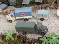 2x MAN 630 L2 AE 6t (4x4) Pritschenaufbau mit Lastanhänger 1t Bundeswehr von 1960