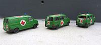 3x VW T4 D, Sanitätsfahrzeuge der Bundeswehr 2001