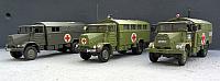 3x MAN 630 L 2 A mit Kofferaufbau, Sanitätsfahrzeuge der Bundeswehrwehr von 1958 - 1985