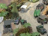 Teilansicht einer Großübung eines Sanitätsbatallion der Bundeswehr von 1990