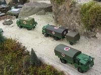 Teilansicht einer Großübung eines Sanitätsbatallion der Bundeswehr von 1990