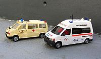 2x VW T5 TDI DRK Rettungsdienstfahrzeuge von 2003