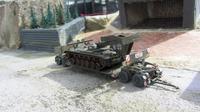 Schwerlastanhänger bis 60t mit Brückenlegepanzer M48 A1GE  AVBL